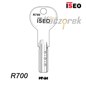 Mieszkaniowy 257 - klucz surowy mosiężny - Iseo R700